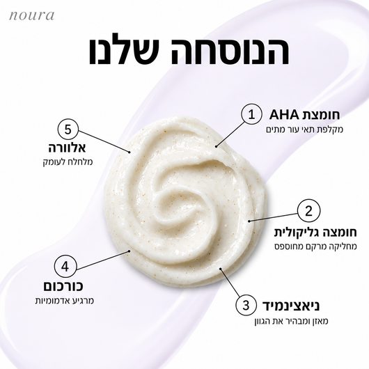 NOURA KP - סקראב גוף להחלקת עור אווז