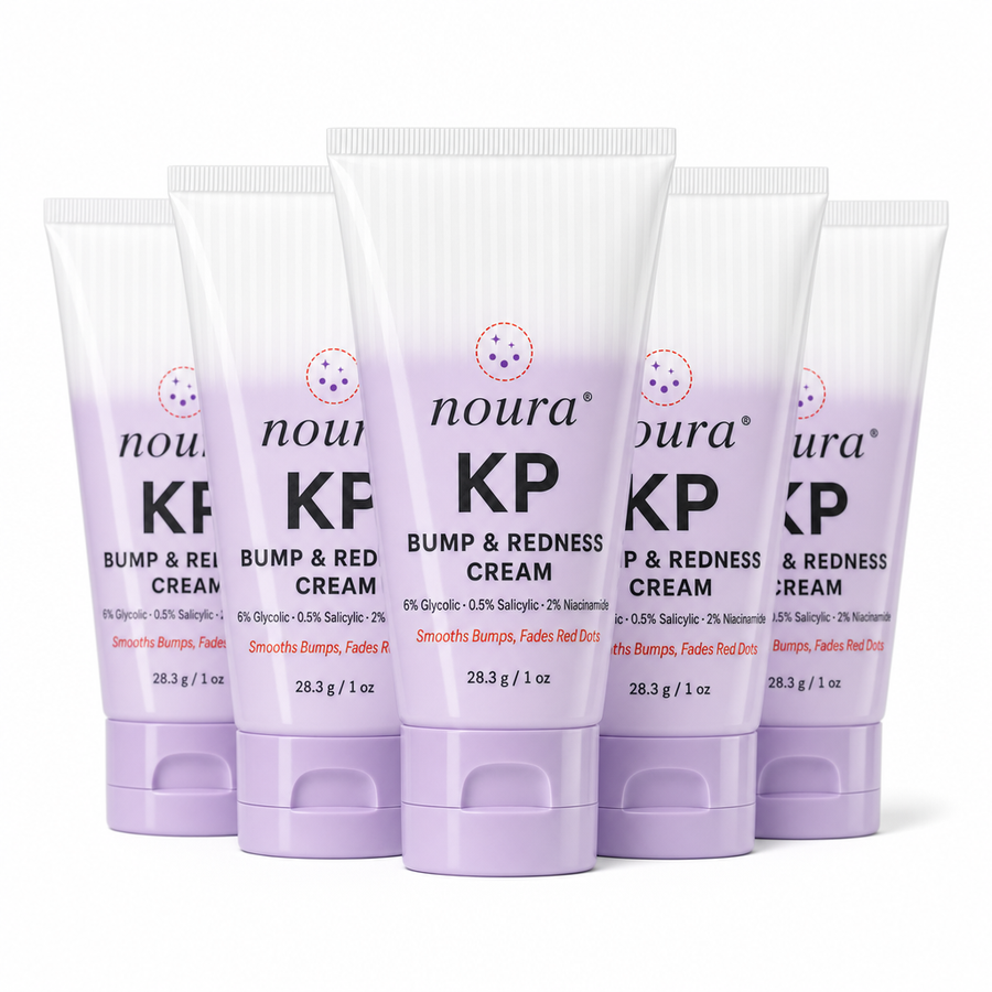 Five tubes of Noura KP Bump & Redness Cream